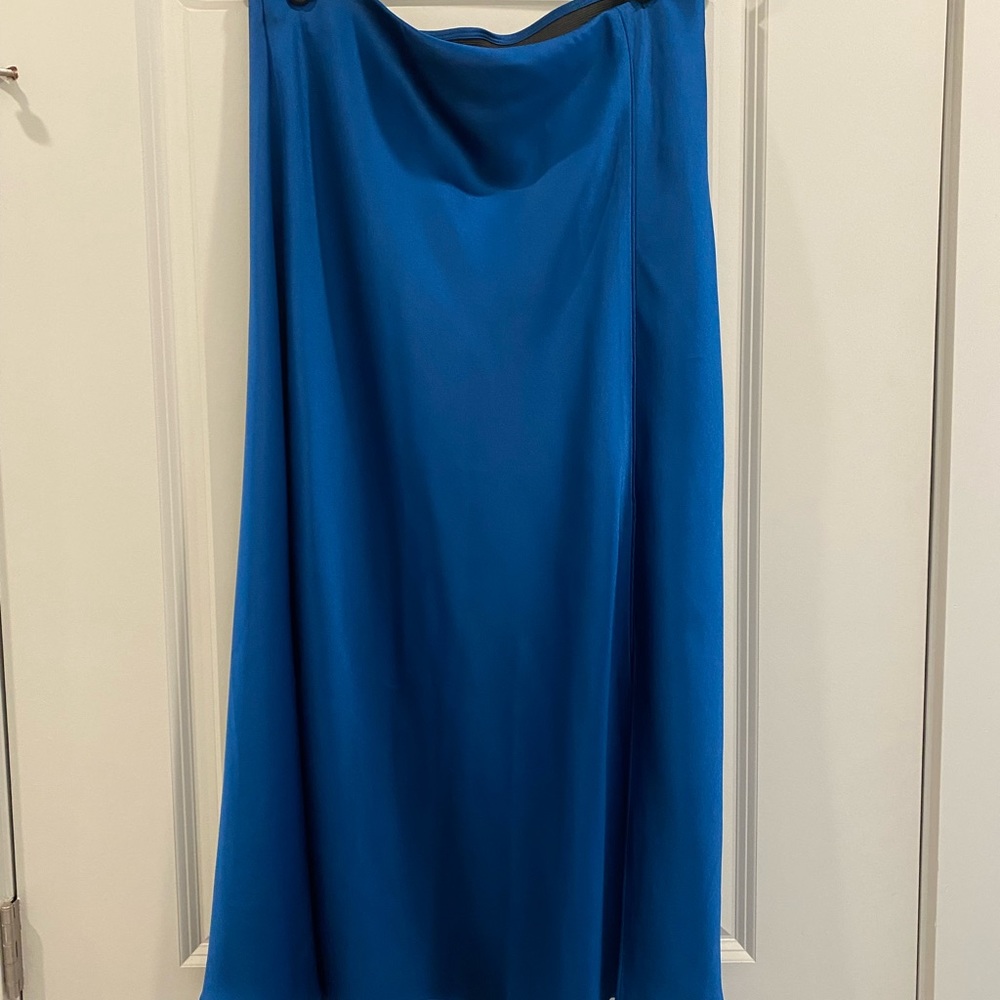 Midi silk skirt